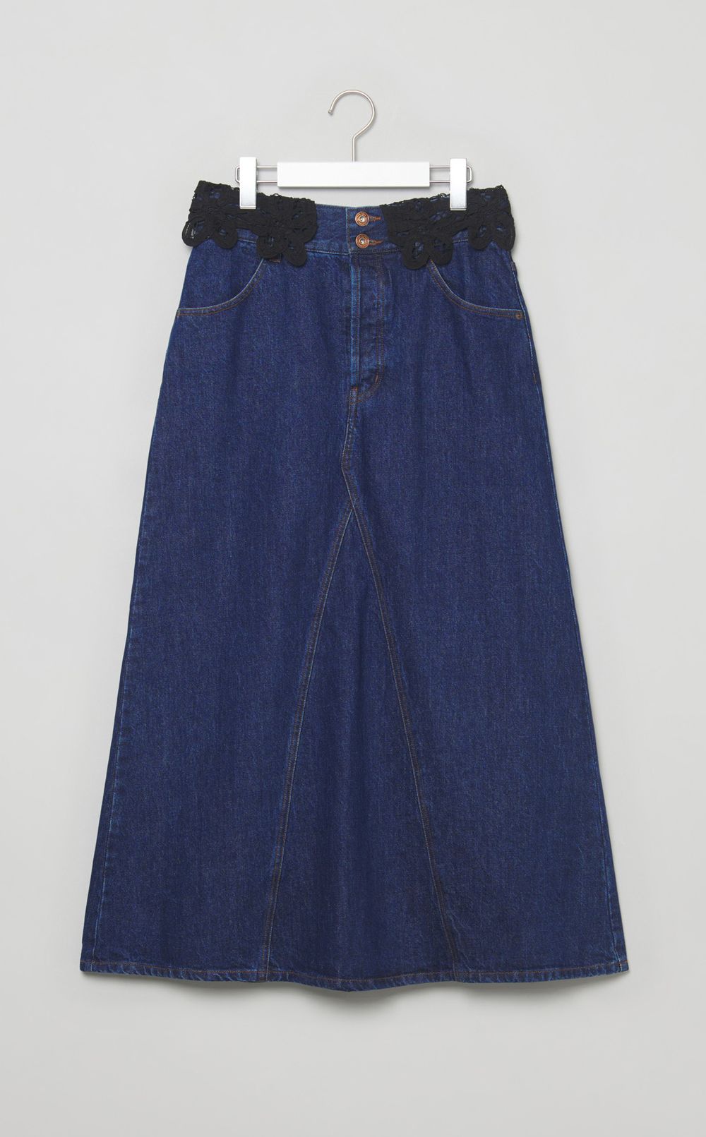 レースベルトデニムスカート