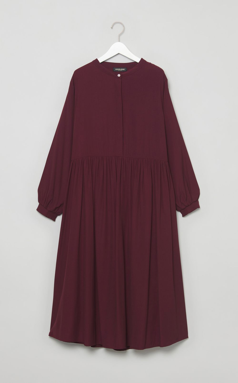 ウエスト切替ギャザーワンピース