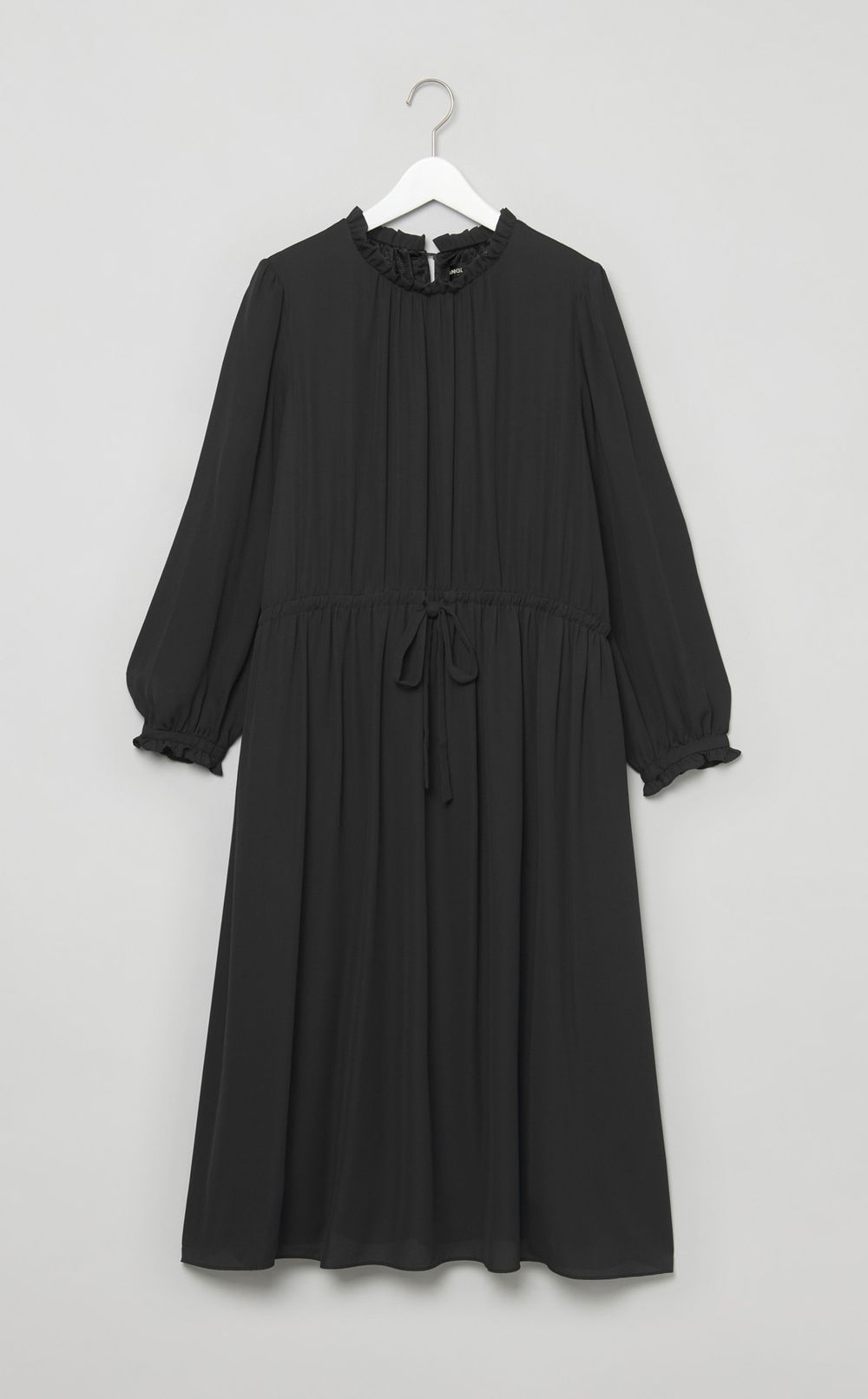 プチフリルシフォンギャザーワンピース