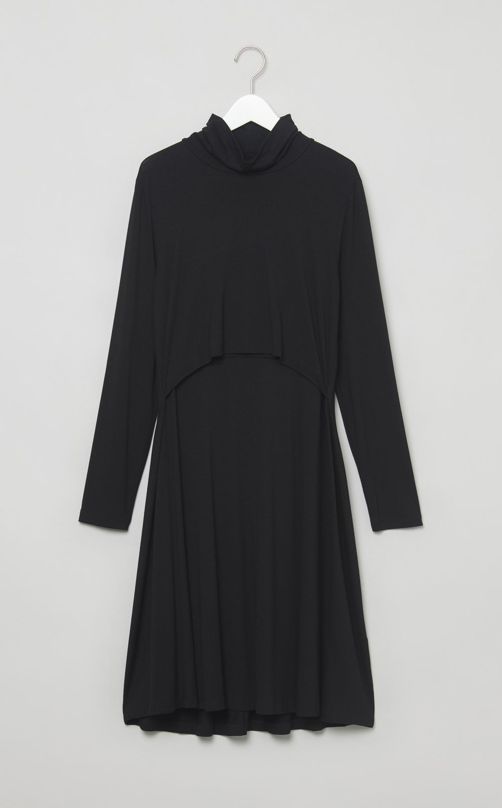 Beatrizハイネックレイヤードデザインワンピース