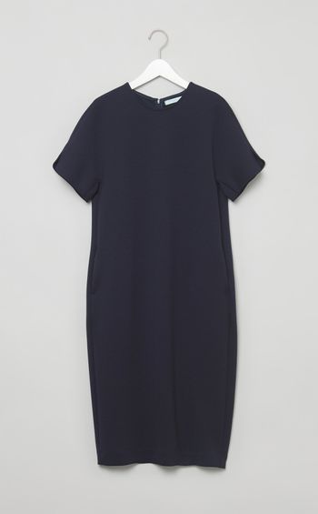 バックパールハーフスリーブワンピース