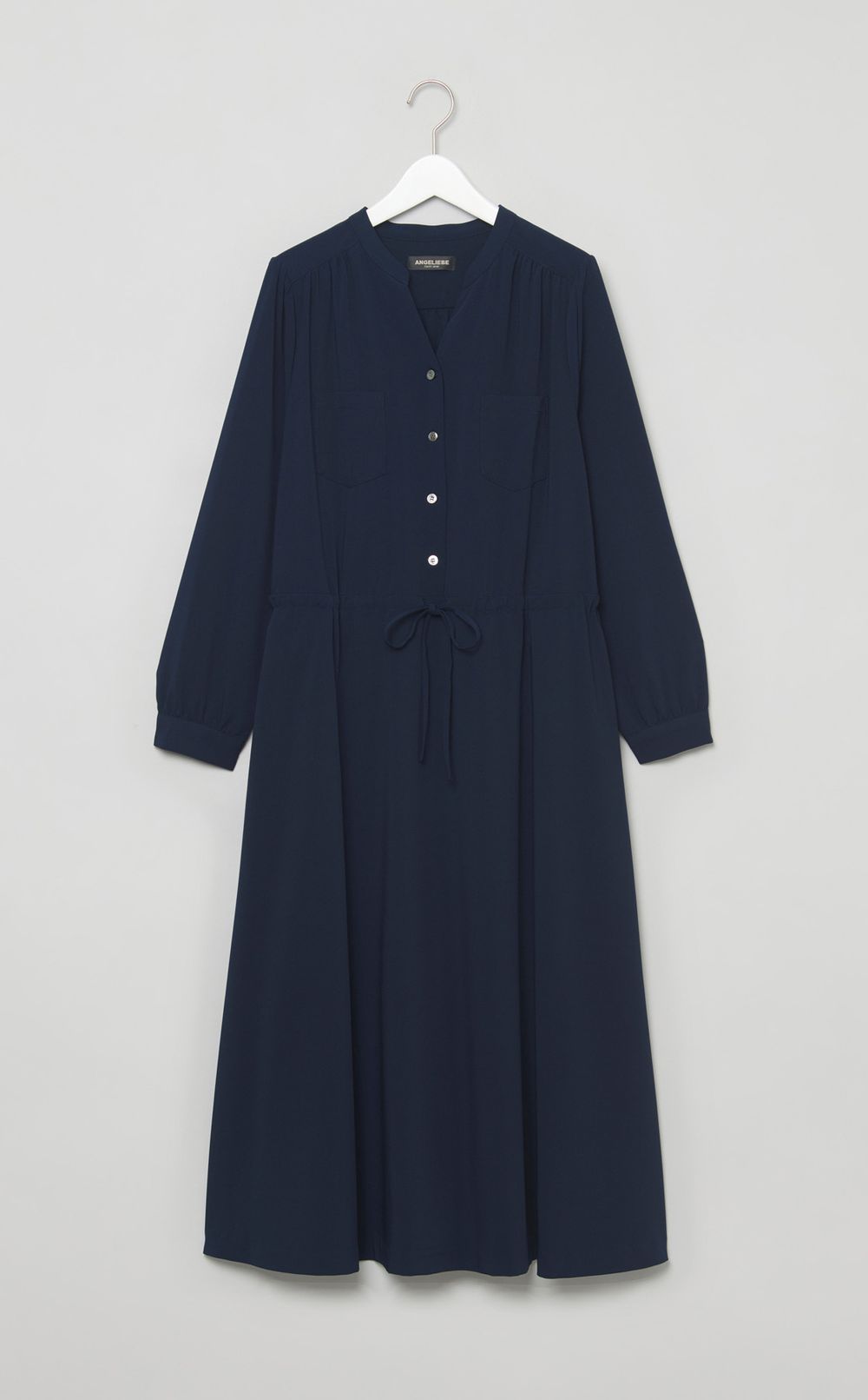 ギャザーシャツワンピース