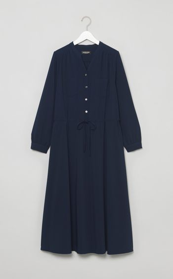 ギャザーシャツワンピース