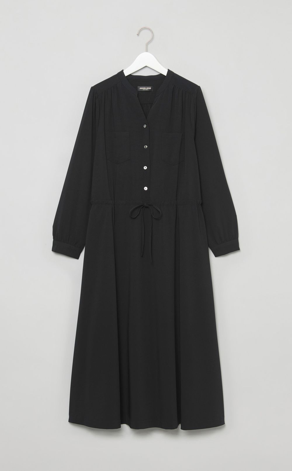 ギャザーシャツワンピース