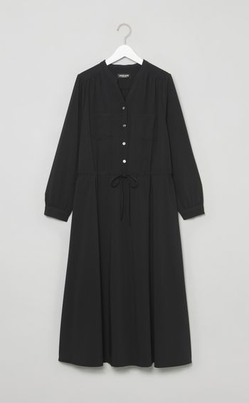 ギャザーシャツワンピース