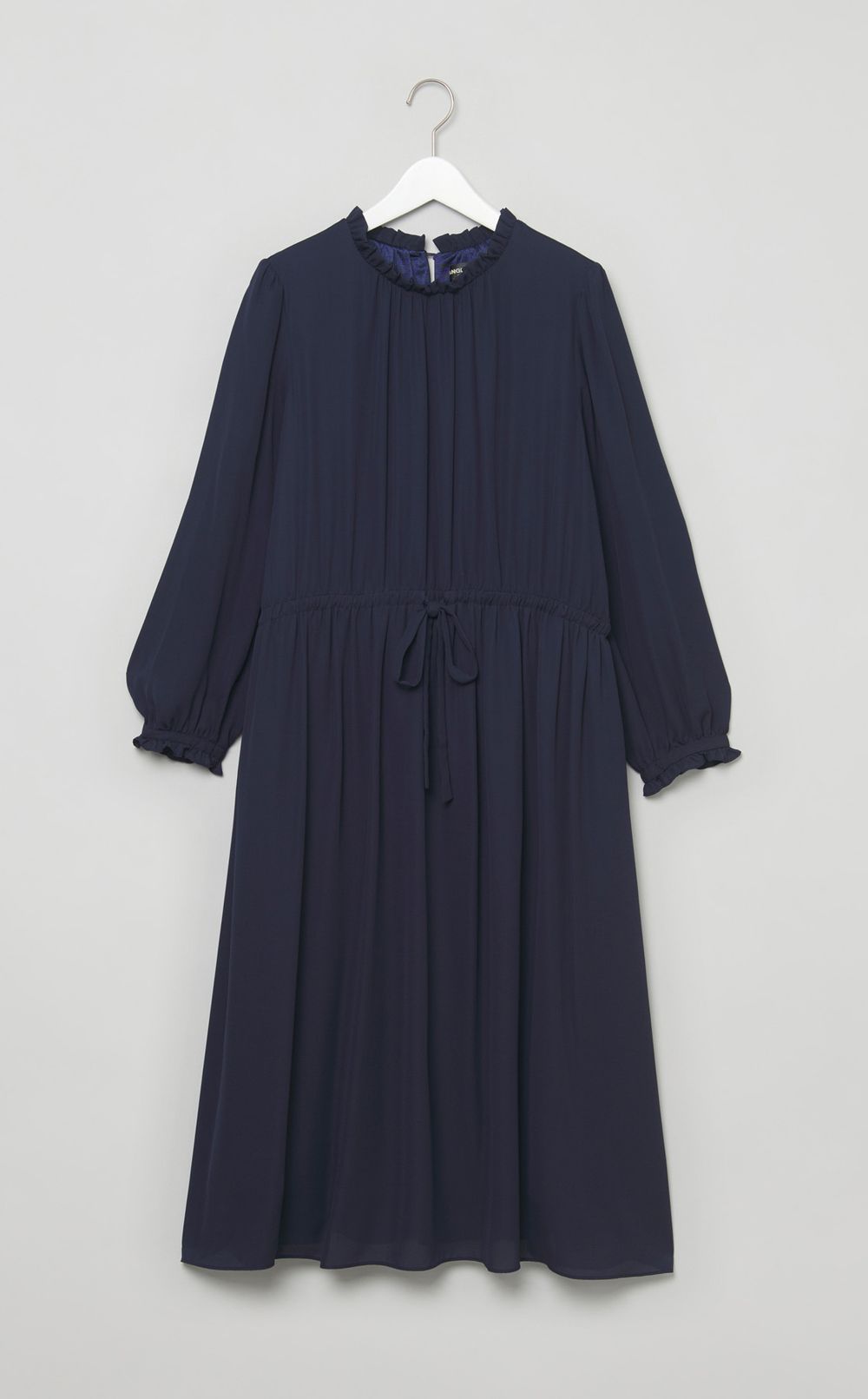 プチフリルシフォンギャザーワンピース