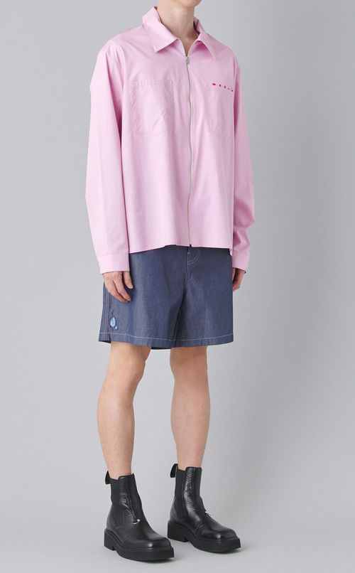 ロゴジップアップシャツ