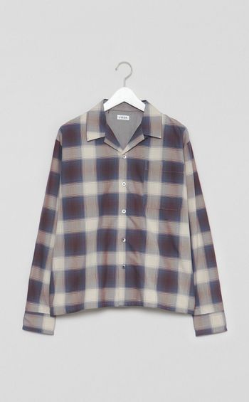 チェックオープンカラーシャツ