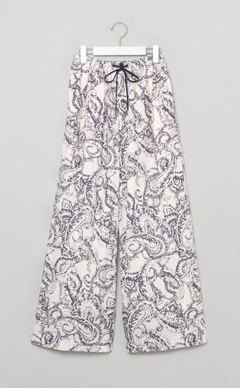 ペイズリープリントイージーパンツ