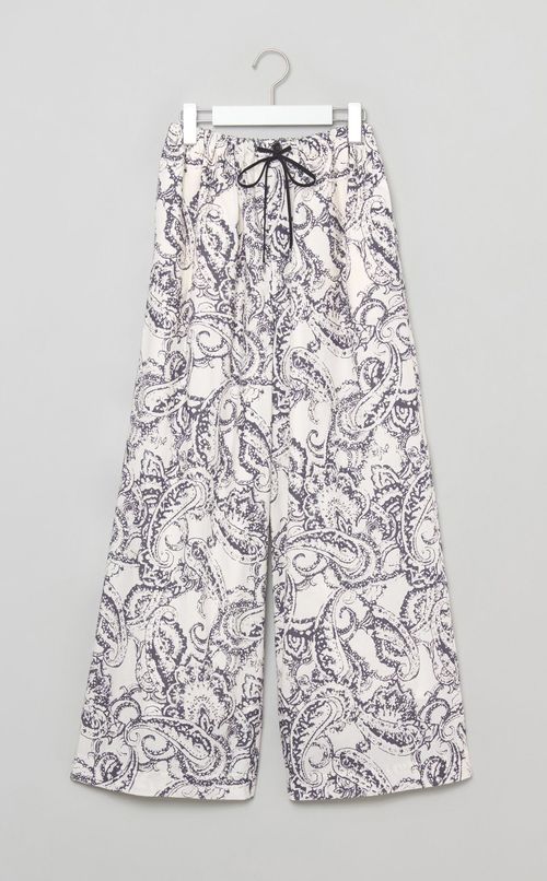ペイズリープリントイージーパンツ