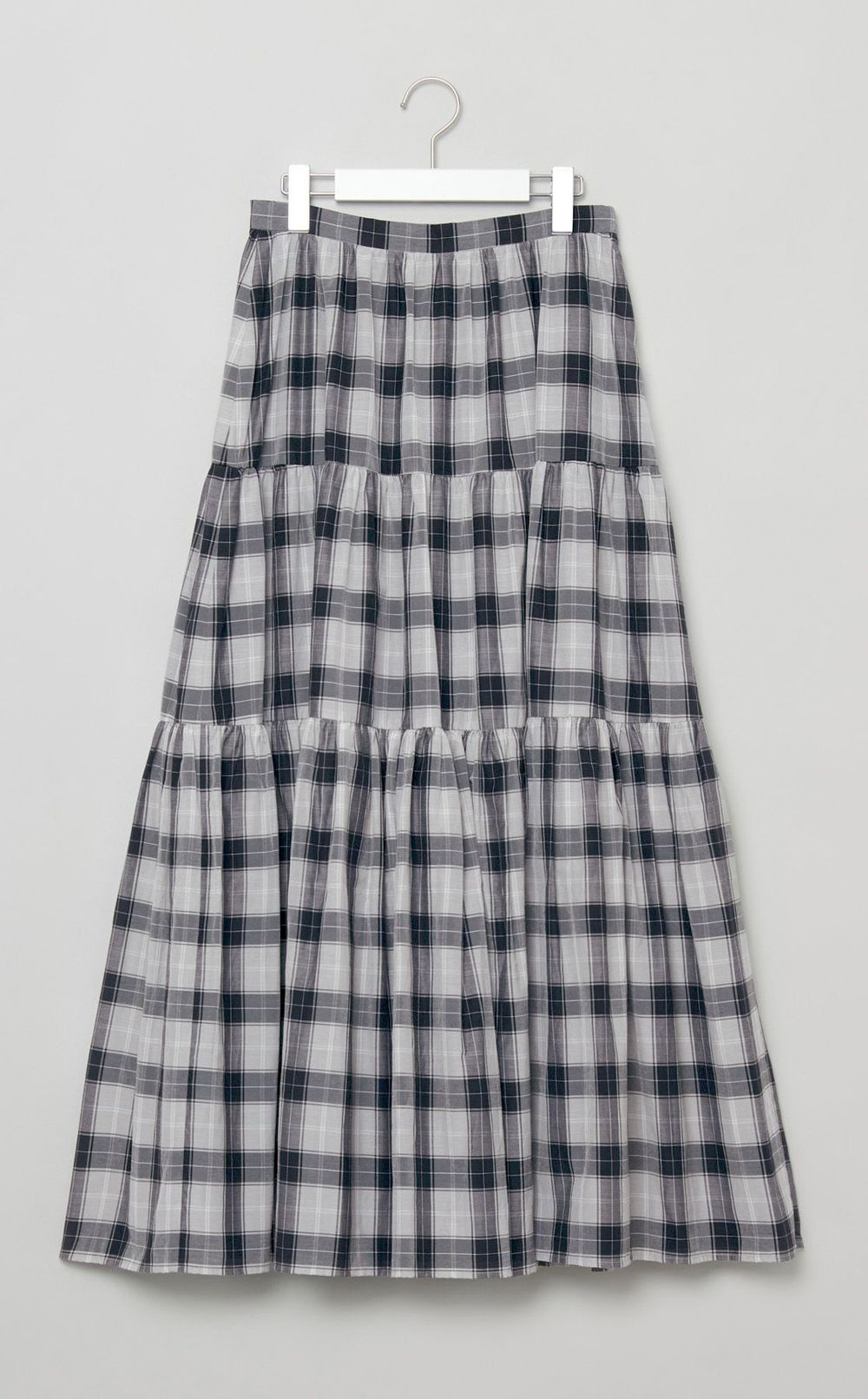 チェックティアードロングスカー卜