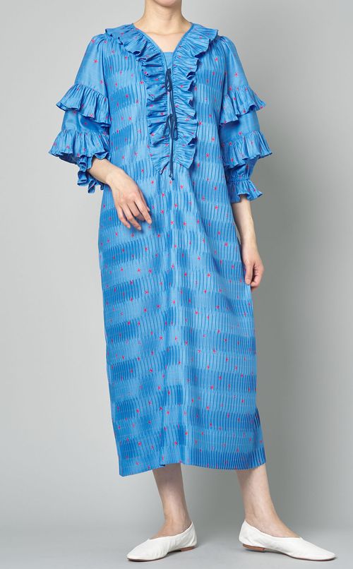 ヒトデストライプフリルワンピース