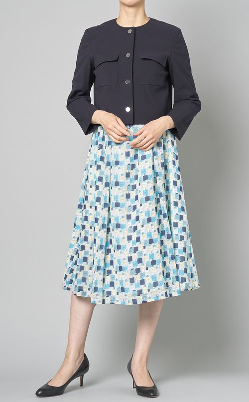 ボトルプリントギャザワンピース