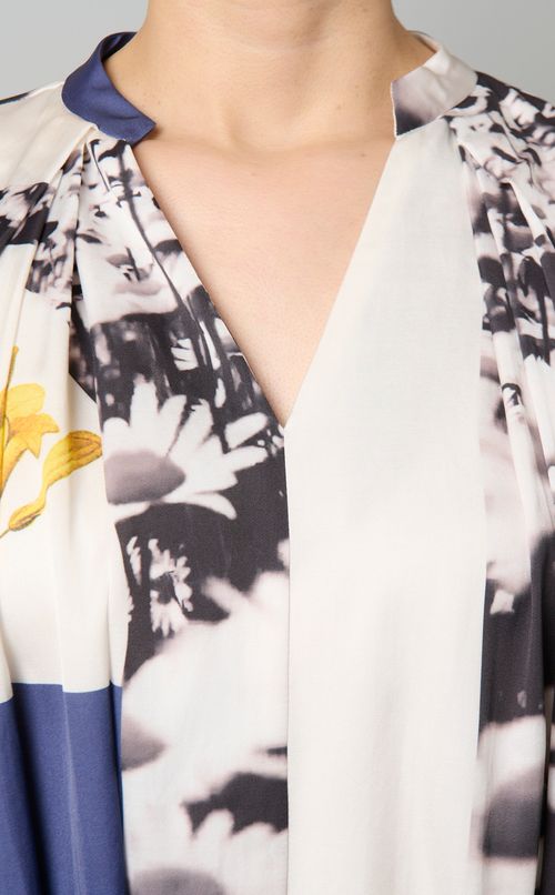 ミックスプリントAラインワンピース