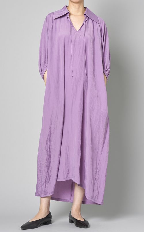 ワッシャースキッパーロングワンピース