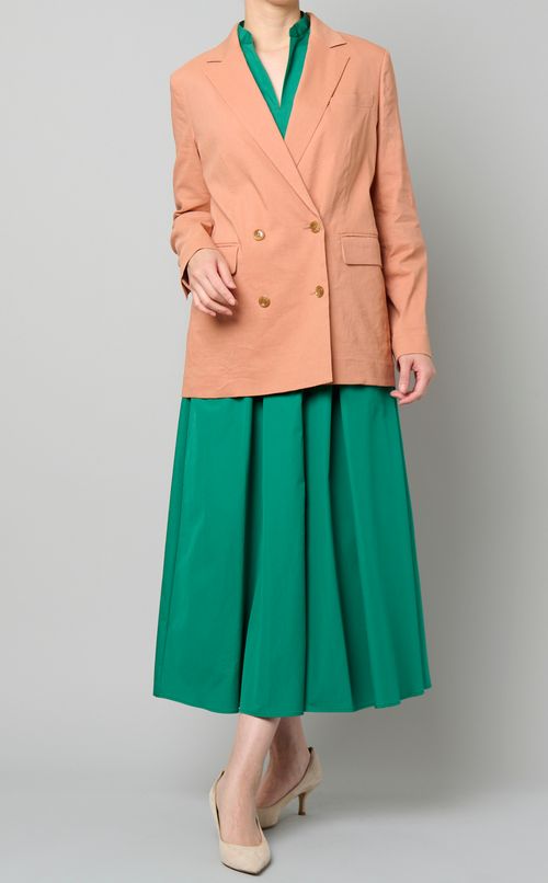 コットンポプリンギャザーワンピース