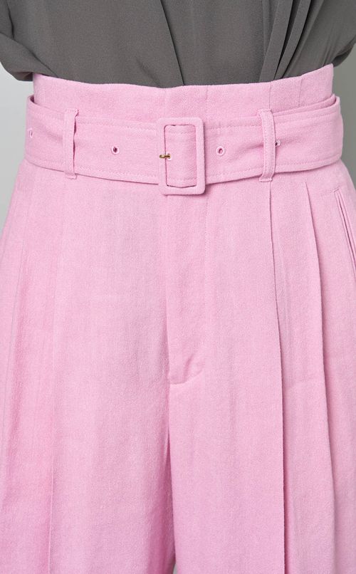 ハイウェストベルテッドワイドパンツ