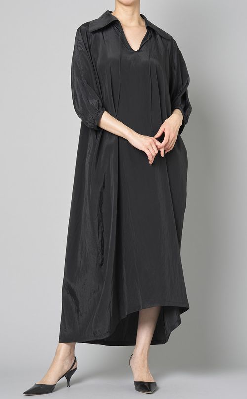 ワッシャースキッパーロングワンピース