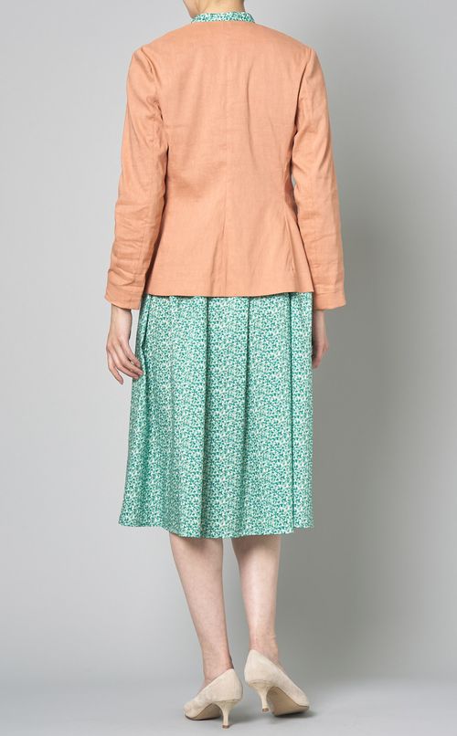 Aラインノーカラージャケット