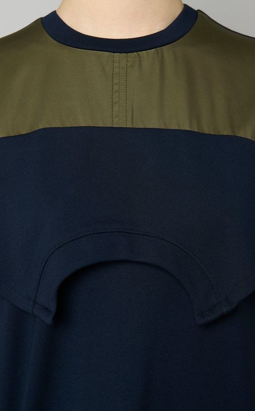 異素材ドッキングポンチワンピース