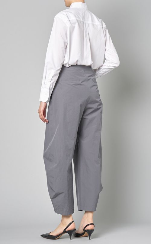 コットンナイロンカーブレッグパンツ