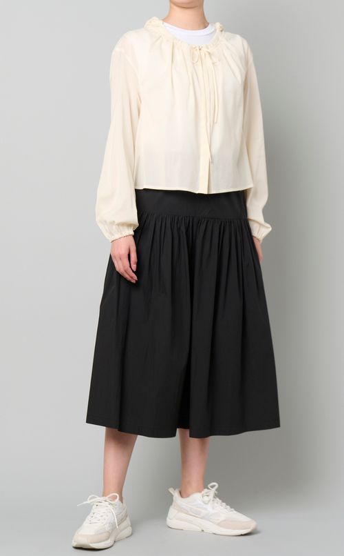 シアーシャーリングフーディブラウス