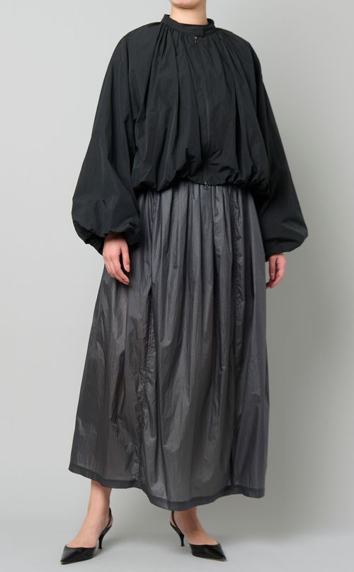 ナイロンシアーギャザースカート