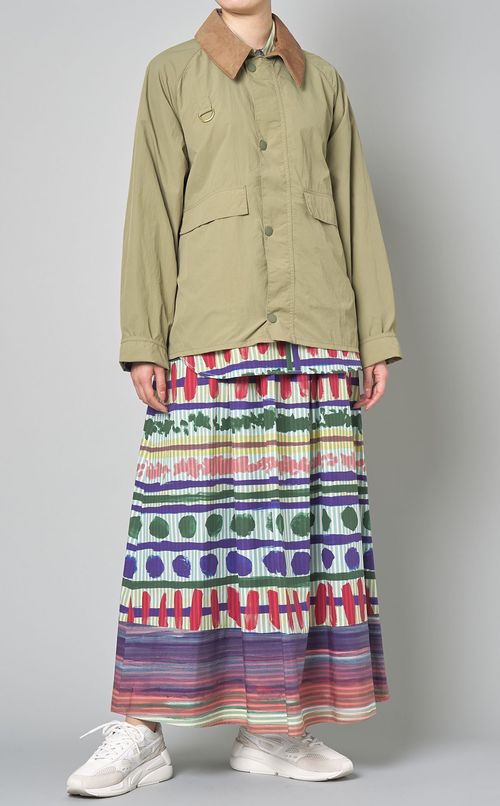 ハンドドローイングプリントスカート