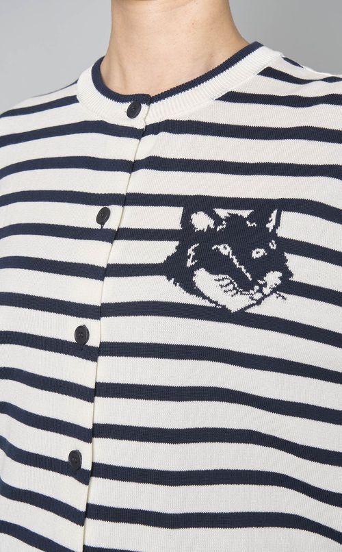 クロップドボーダーカーディガン