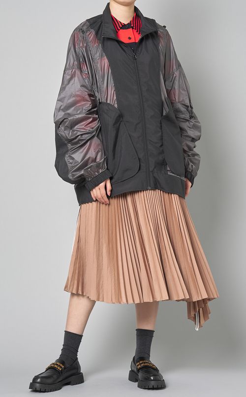 アシメトリープリーツスカート