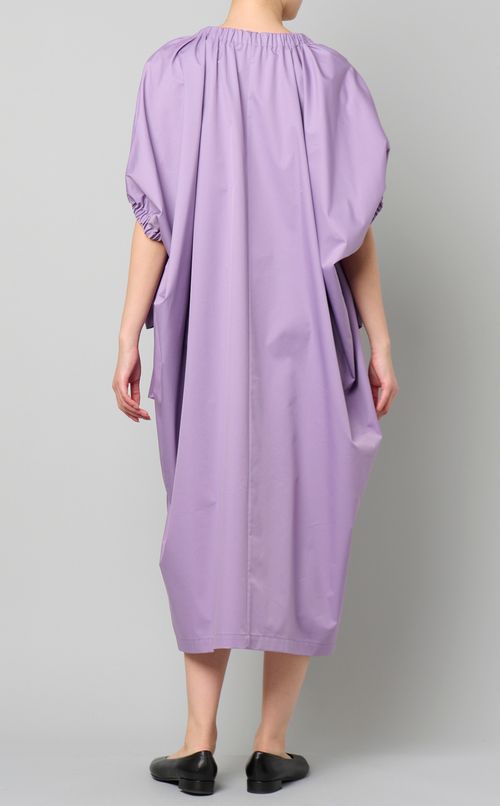 フラップポケットギャザーワンピース