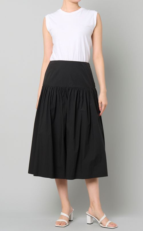 コットンギャザーフレアパンツ