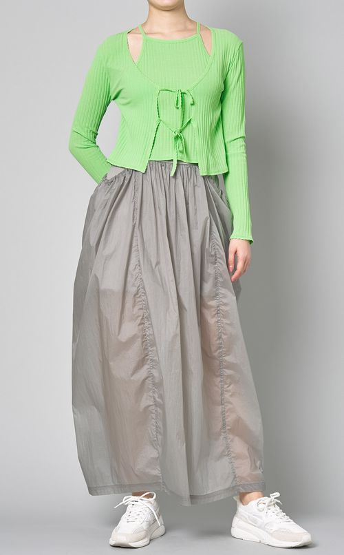 ナイロンシアーギャザースカート