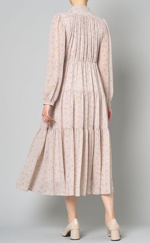 ボウタイティアードワンピース