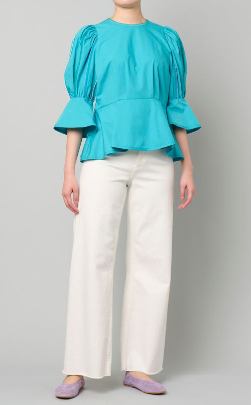 ピコフリルステッチブラウス