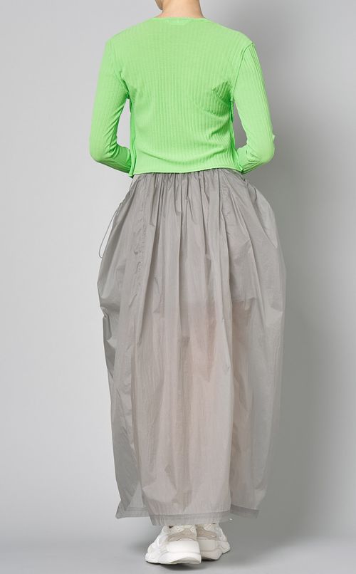 コットンシアーリブカーディガン