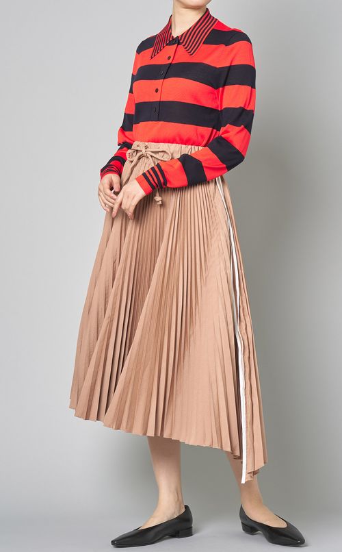 ボーダーポロニットプルオーバー