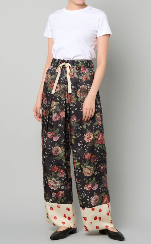 プリントミックスイージーパンツ