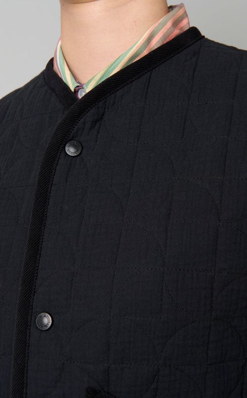 リーフキルティングクロップドベスト