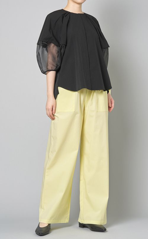 シアースリーブプルオーバーブラウス