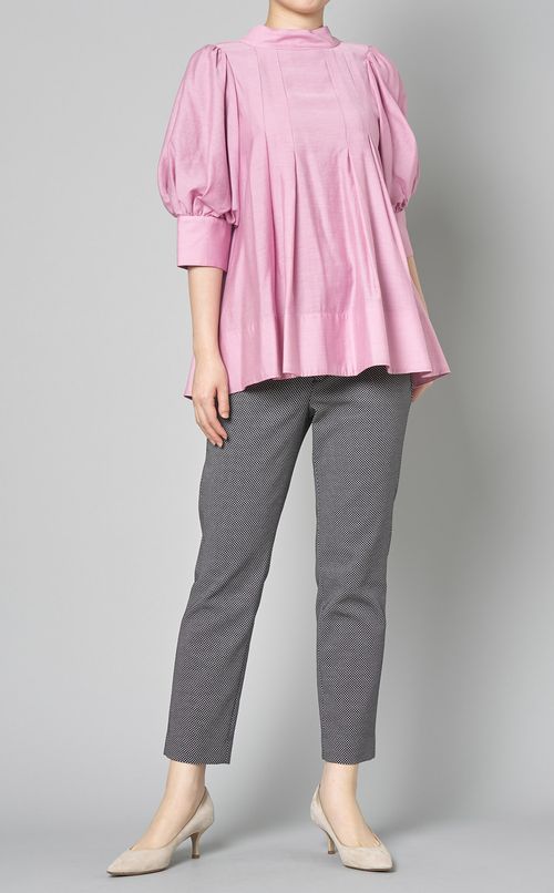 バックボウタイフレアチュニック