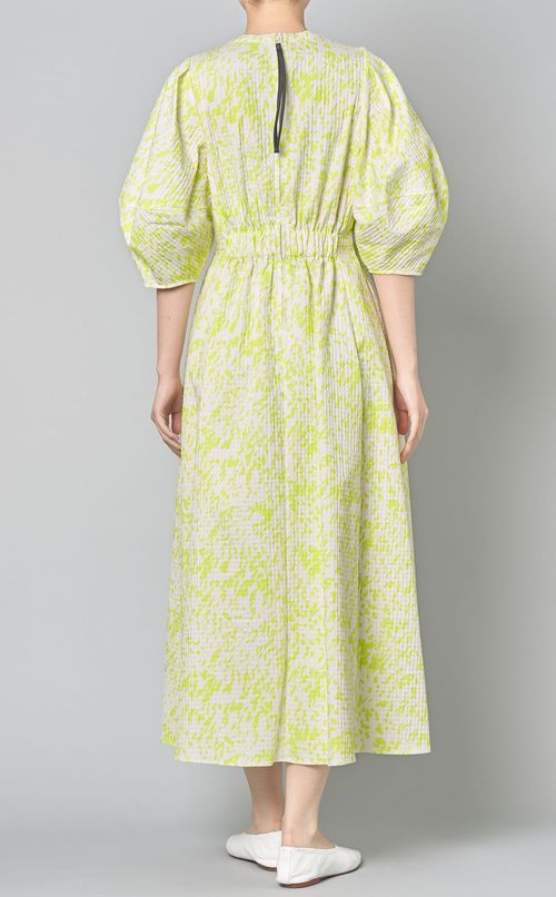 ジオメトリックプリントコクーンドレス