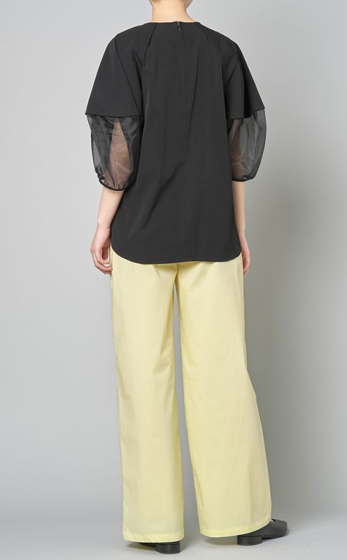 シアースリーブプルオーバーブラウス