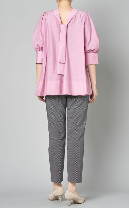 バックボウタイフレアチュニック