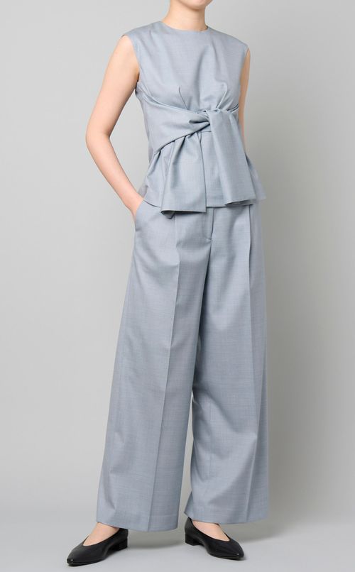 センタープレスワイドパンツ