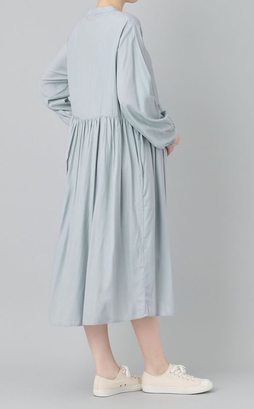 ウエスト切替ギャザーワンピース