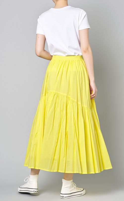 コットンギャザーフレアスカート