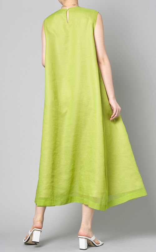 シアーオーガンジーVネックワンピース