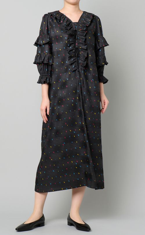 クジラストライプフリルワンピース