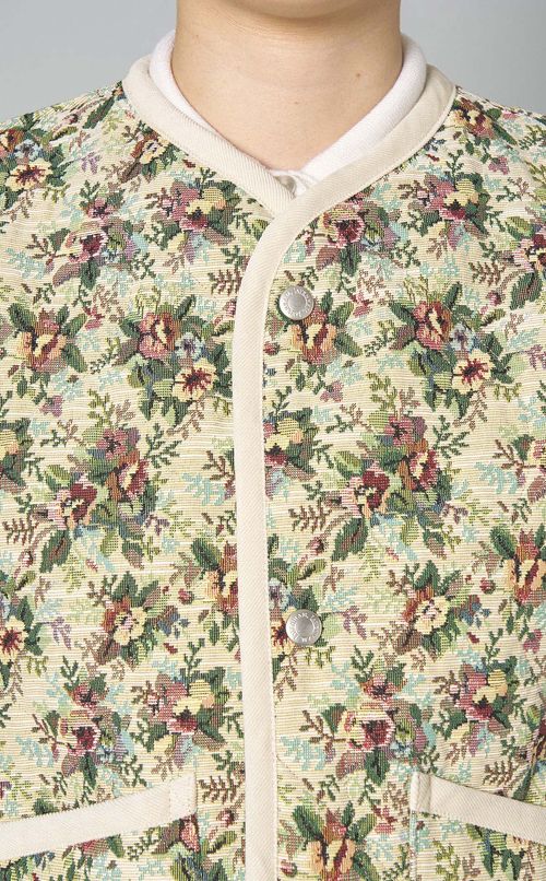 フラワージャガードクロップドベスト